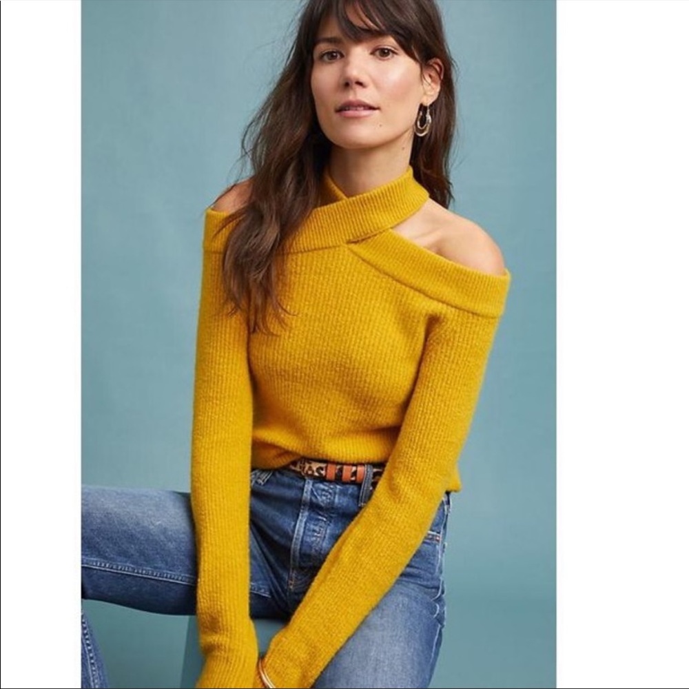 Anthropologie Moth Cross-Front Sweater